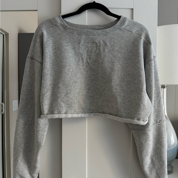 Aeropostale Gray Alabama Women's Cropped Crew Neck Sweater - Picture 4 of 4
